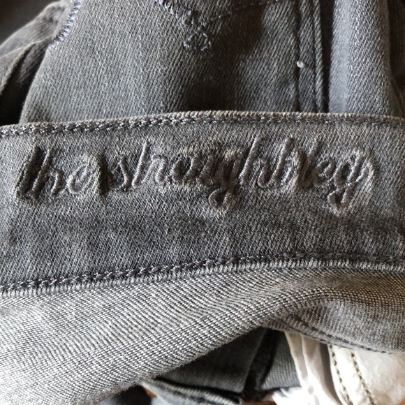 7FAM Jeans The Straight Leg Size 24 Grey Wash - Picture 12 of 15